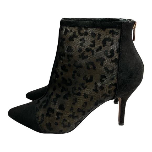 J. Renee Womens Sosian Black Mesh/Suede Heels Shoes 10 Medium - Picture 1 of 9